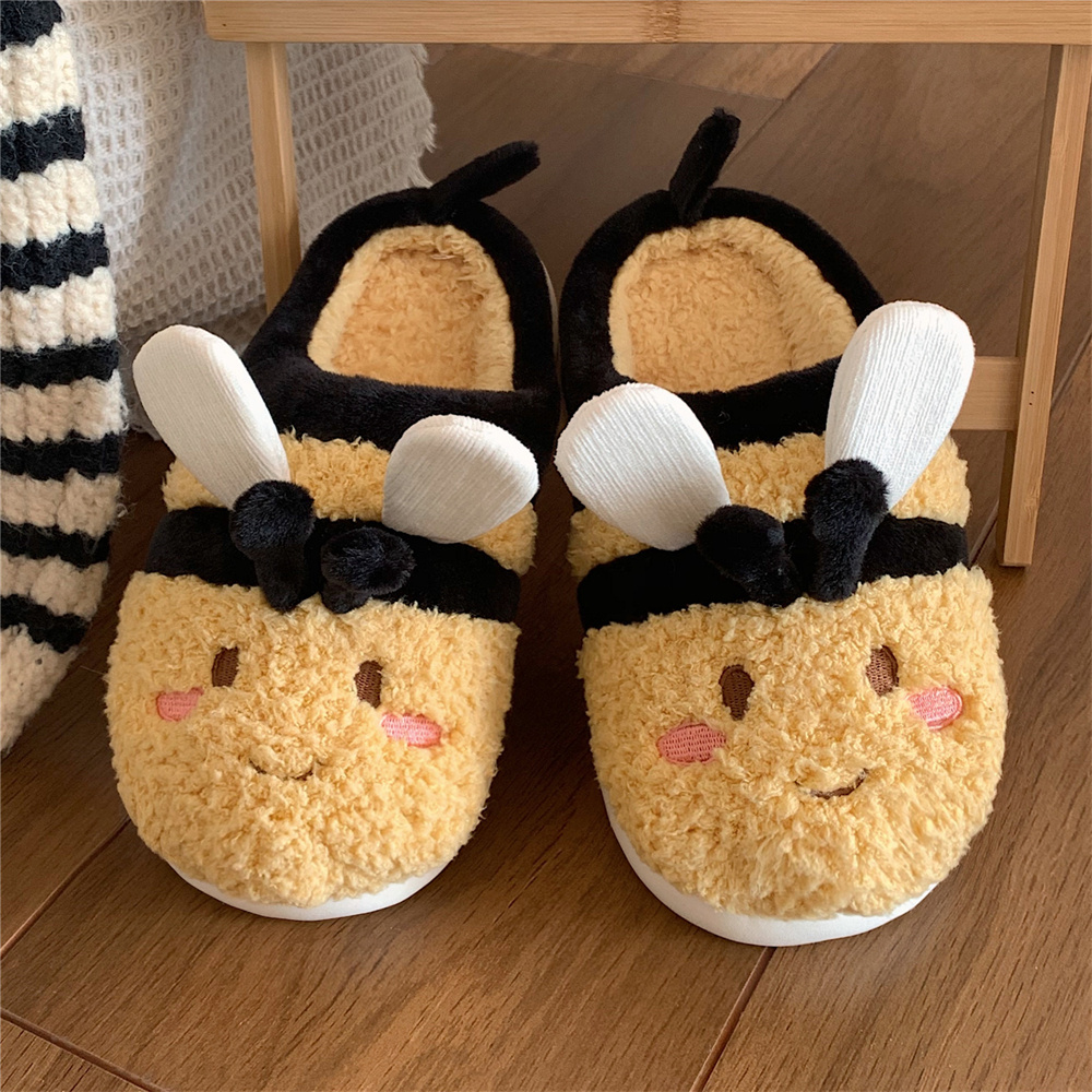 Cartoon Fuzzy Gnome Plush Slippers Slip On Soft Sole Flat - Temu