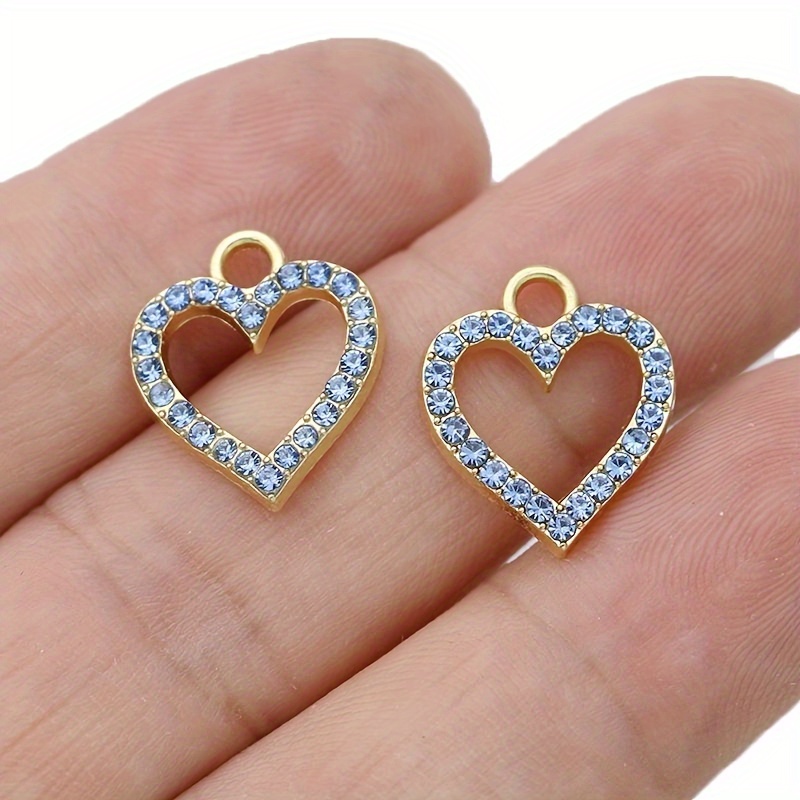 Silver Plated Heart Charm Vintage Hollow Pendant For Jewelry - Temu