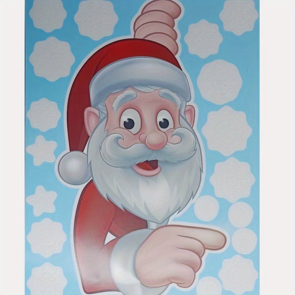 Christmas Stickers Creative Cartoon Santa Claus Stickers Diy - Temu