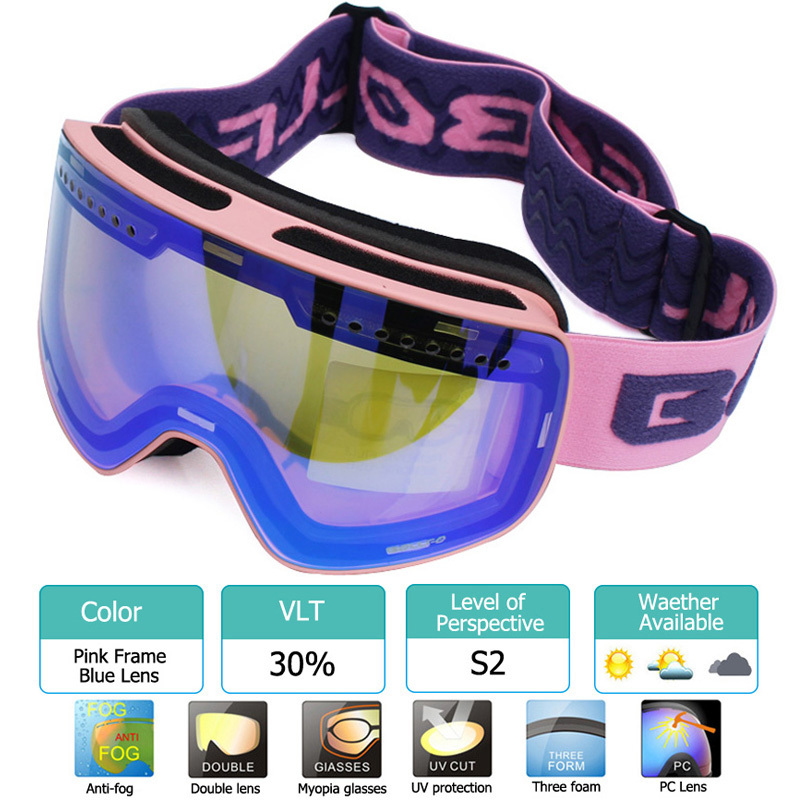  ZHA ZHA Gafas de esquí para hombre, protección UV400, gafas de  snowboard antivaho para hombres, mujeres y jóvenes : Deportes y Actividades  al Aire Libre
