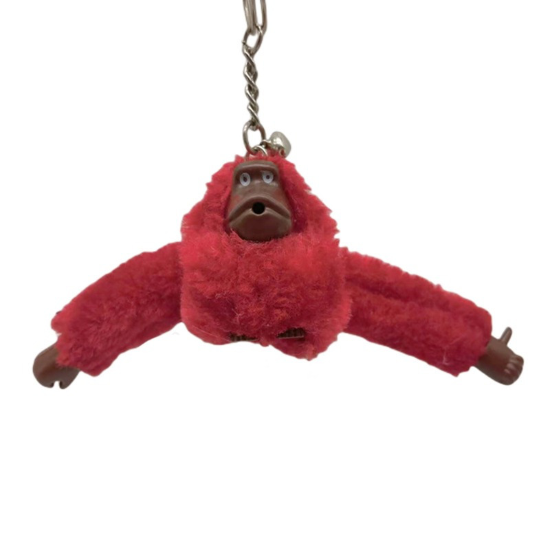 Monkey plush keychain., Plush key ring, Standard key rings