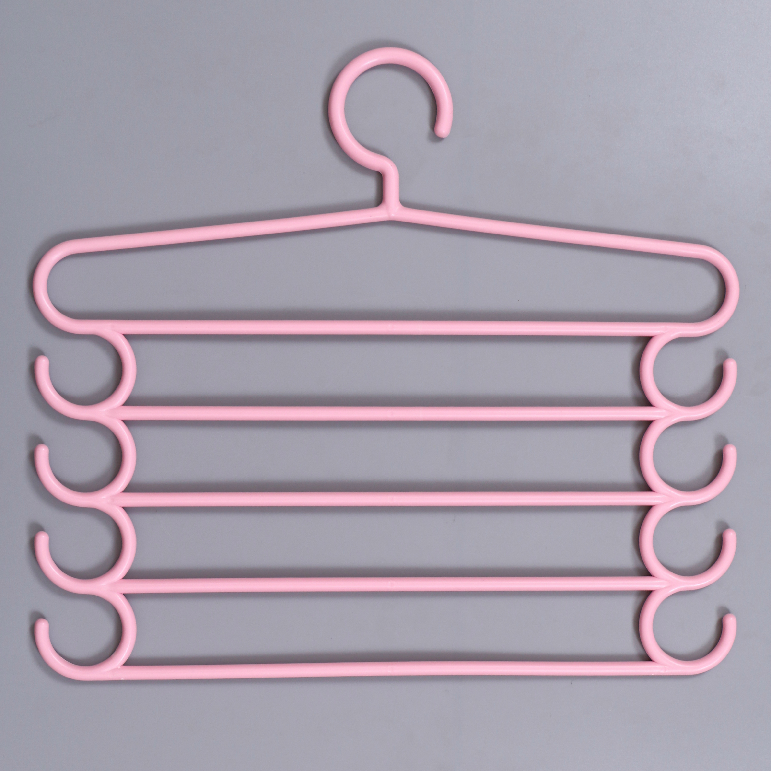 1pc Creative Multilayer Storage Pants Hanger Plastic Clothes Hanger,  Multifunctional 5 Layer Towel Rack, Extra Large Clothes Hanger