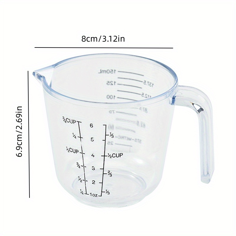 Measuring Cup Set, 4pcs, White Plastic