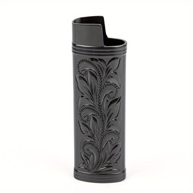 Metal Lighter Case Holder Cover fits BIC Full Standard Size Lighter J6 in  Silver