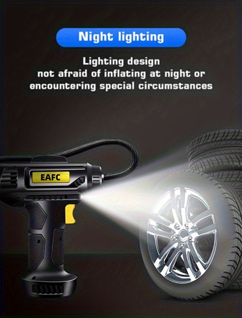 Doxmall Car Tyre Pump Air Compressors Digital Tire Inflator Air Pump LED  Light Portable –
