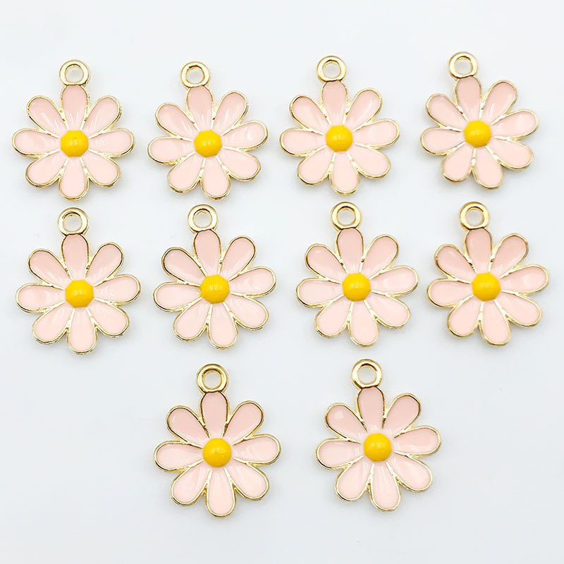 Alloy Flower Daisy Charms For Jewelry Making Diy Earrings - Temu