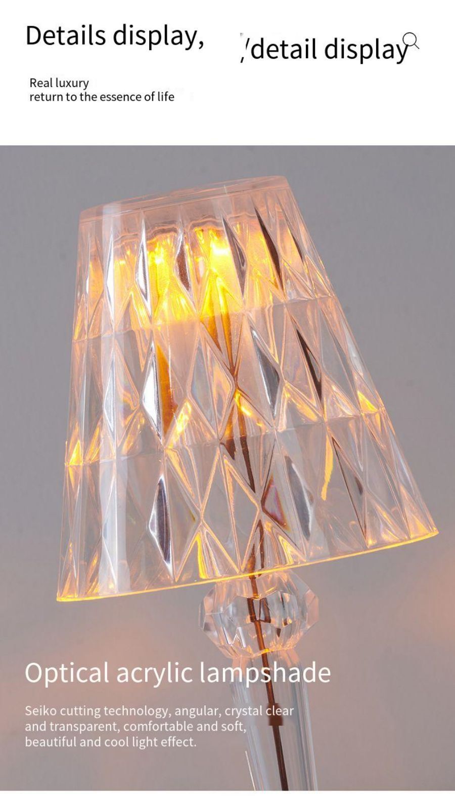 Crystal Table Lamp with Brass - Real Luxury Lamp