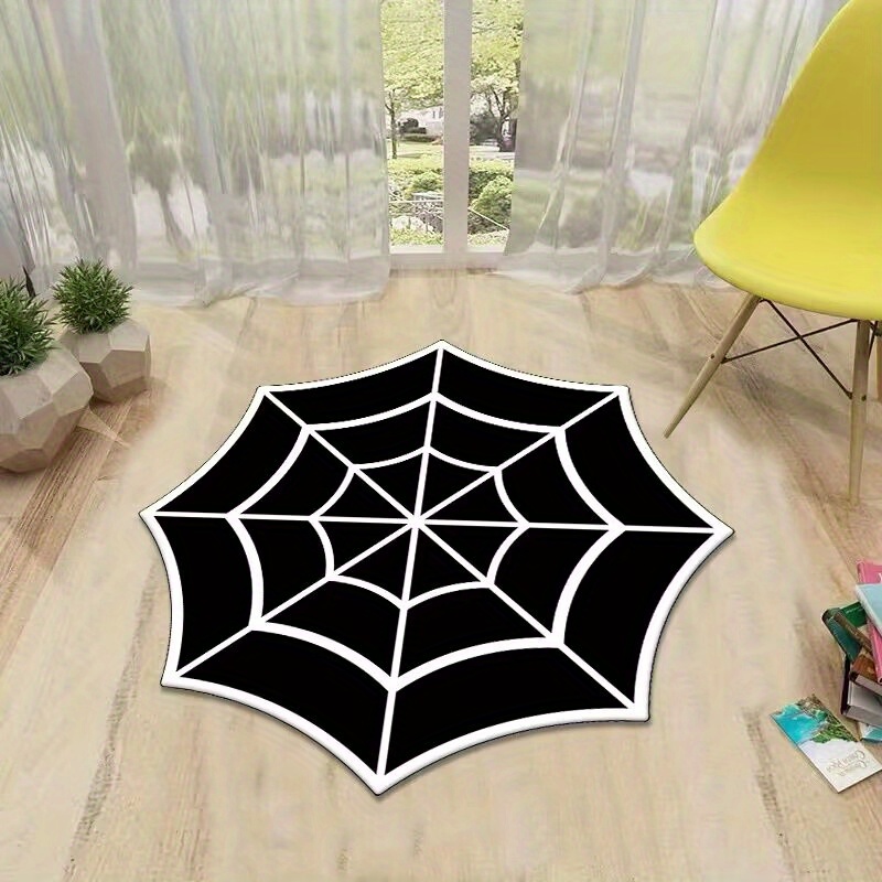 Halloween Spiderweb Pattern Floor Mat Soft And Comfortable - Temu