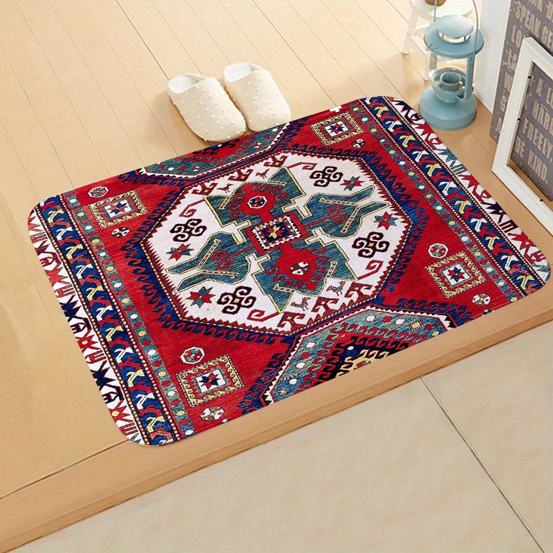  Ethnic Geometric Pattern Diatom mud Area Rug Rugs for