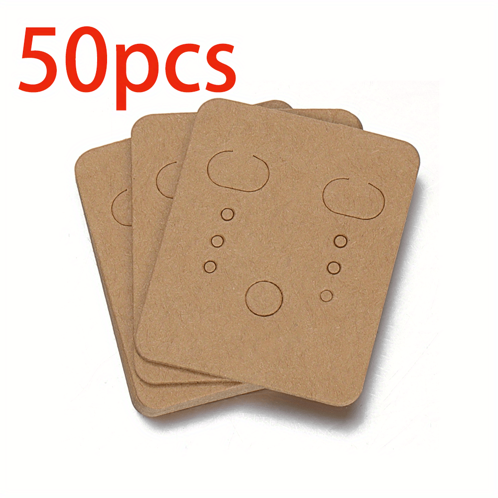 100pcs/set Jewelry Display Cards Bracelet, Earring, Necklace Display Cards,  Sturdy Brown Jewelry Card Holder For DIY Jewelry And Crafts Making