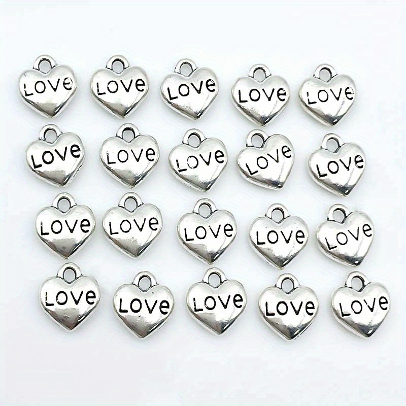 10pcs/lot Love Heart Charms Pendant 18x19mm Resin Colorful Heart Shape  Charms For DIY Necklace Bracelets Keychain Jewelry Making Findings