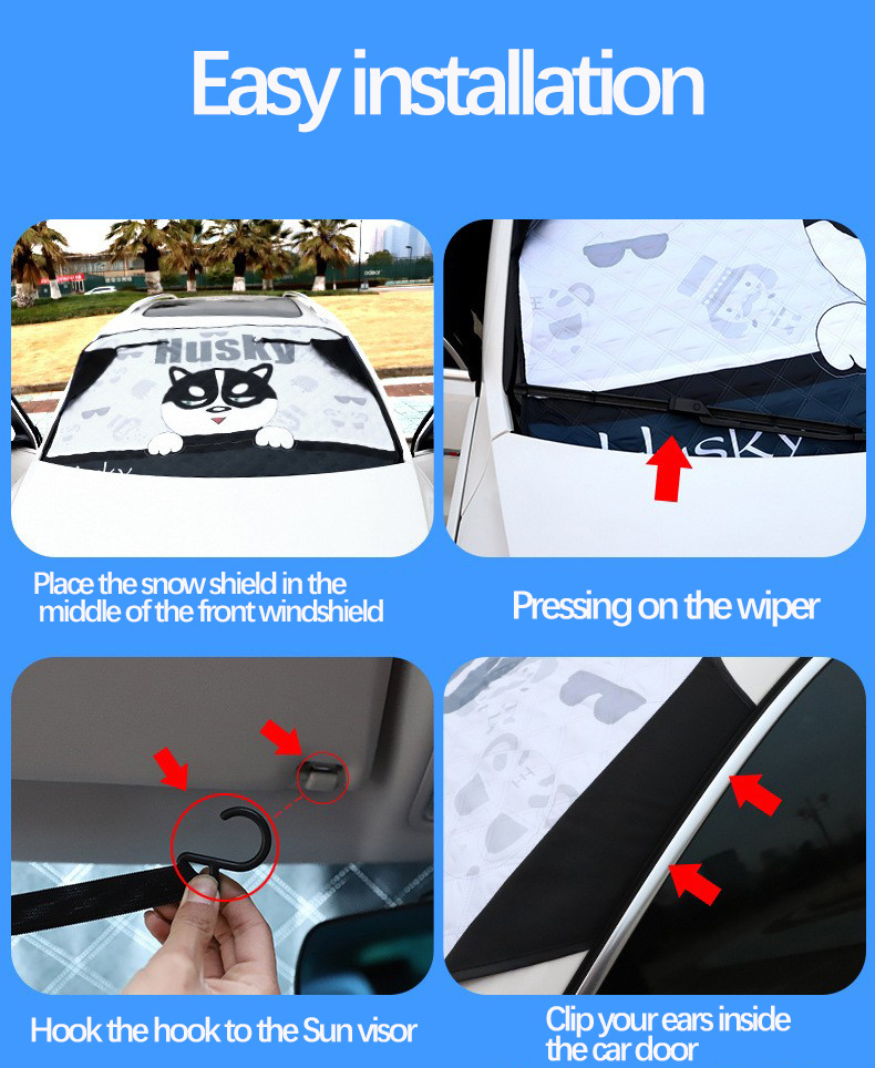 NEU* Frostschutz für Autoscheibe schwarz/Frontscheibenabdeckung in