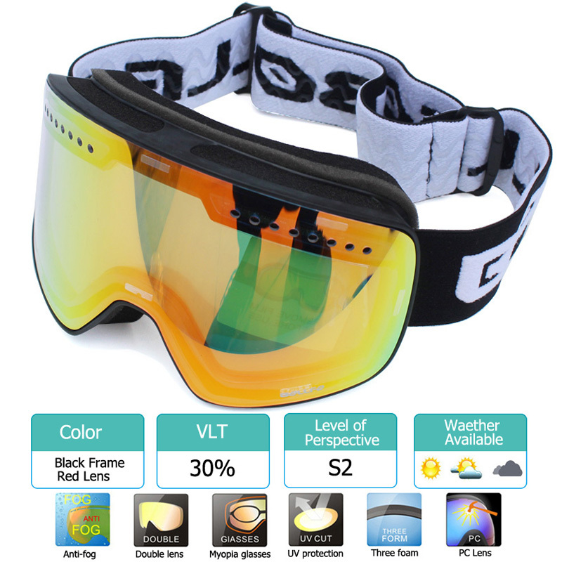Odoland Kit de Gafas de Esquí con Lente Removible, Lentes Magnéticos  Intercambiables sin Marco, Gafas de Nieve Antivaho con Protección UV, WA :  : Deportes y aire libre