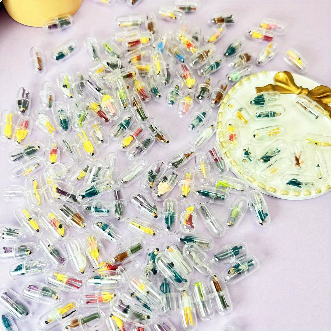 20pcs Random Cute Cartoon Epoxy Resin Accessories For Diy Phone Case,  Earrings, Hair Clips, Etc.