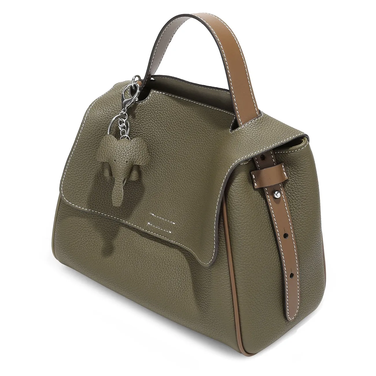 Itamood Genuine Leather Luxury Handbag For Women, Cute Small Elephant Decor Satchel  Bag, Stylish Flap Purse For Work & Office - Temu