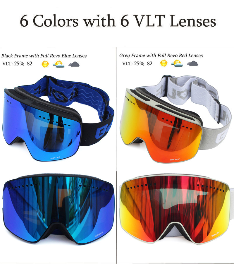 COPOZZ-Gafas de esquí magnéticas para hombre y mujer, lentes de cambio  rápido y estuche, protección 100% UV400, gafas de Snowboard antivaho