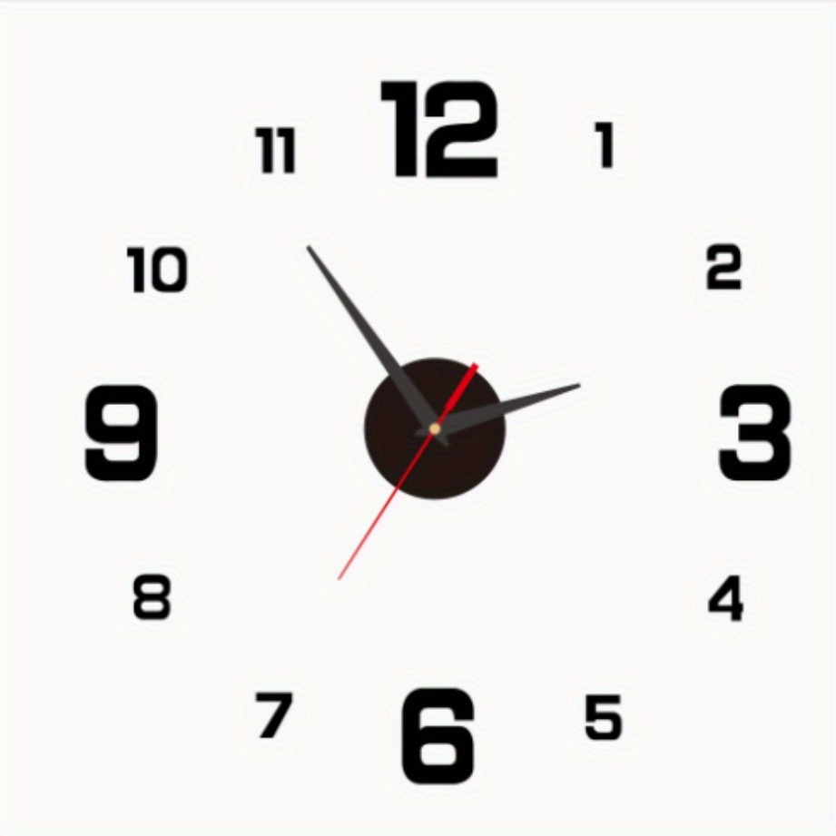1pc Modern Wall Clock Battery Operated Diy Wall Clock For Modern Decorative  Living Room Office, Shop On Temu And start Saving