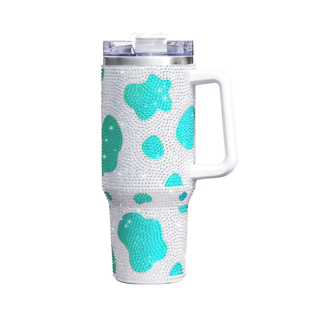 Cow Print Tumbler With Lid And Straw, 40oz Stainless Steel Thermal Water  Bottle With Handle, Shiny Studded Stanley Cups, Portable Drinking Cups, For  Car, Home, Office, Summer Drinkware, Travel Accessories, Birthday Gifts