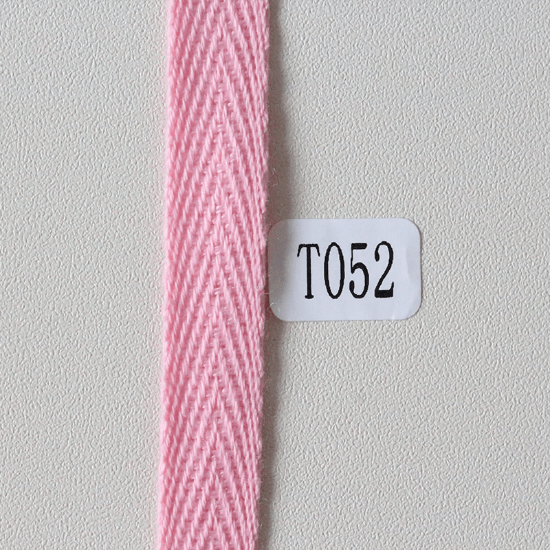 Cotton Twill Tape 5/8 inch 10 Yards Cotton Ribbon Bias Binding Tape Herringbone Webbing Trim Light Pink