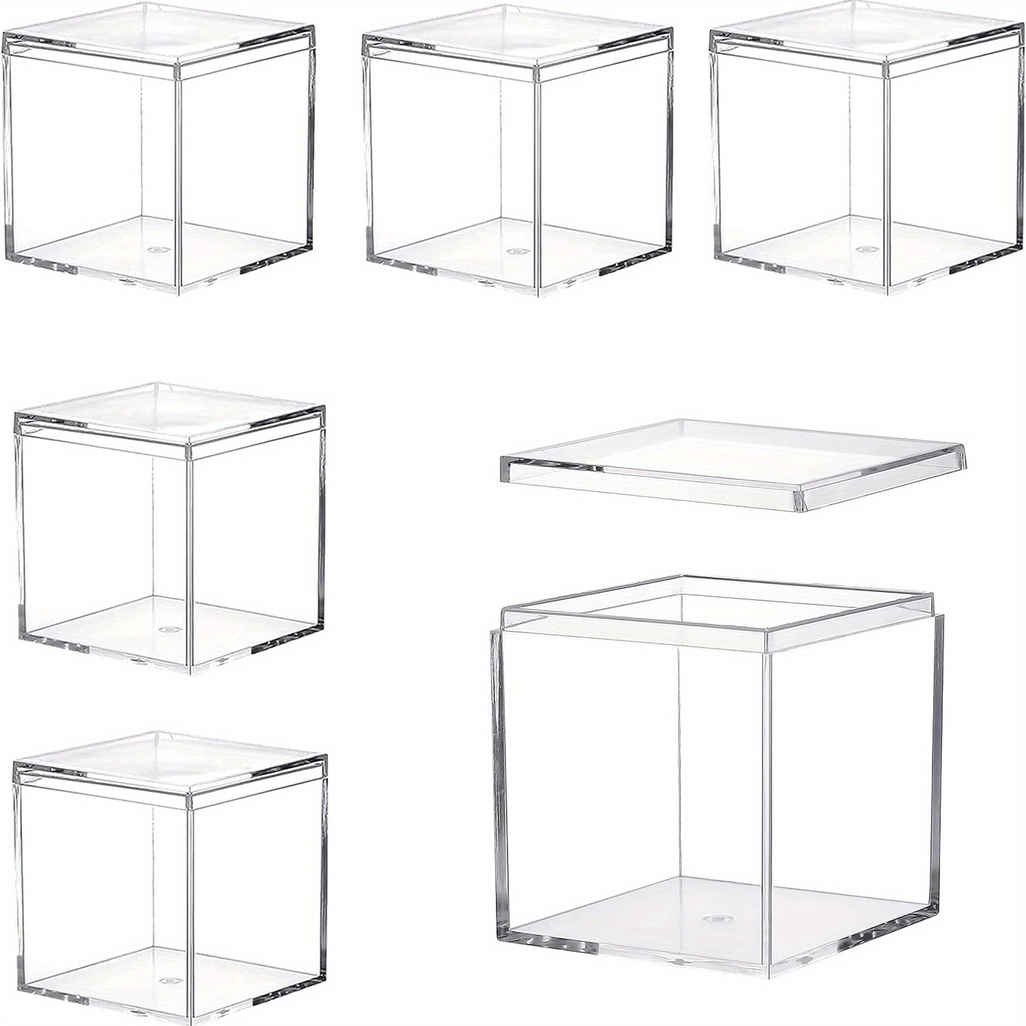 Storage Organization Clear Boxes With Lids Transparent - Temu