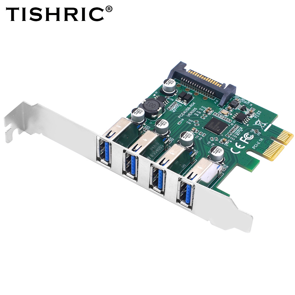 TISHRIC PCIE 1 to 4 1x Expansion Card PCI Express Multiplier