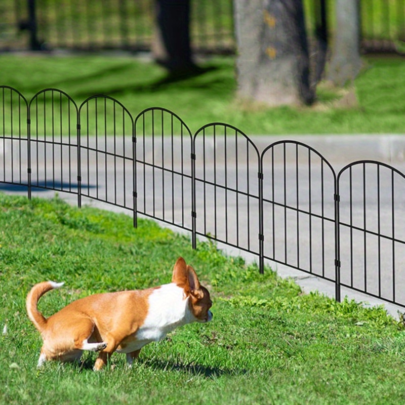 1pc Decorative Garden Fence 5 Panels 2ft L X 24in H Rustproof Metal