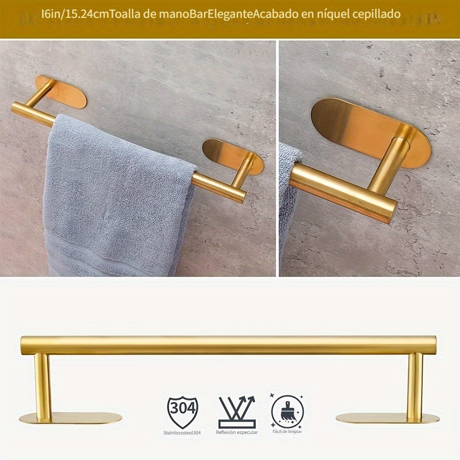 Gancho de pared adhesivo, toallero de baño, colgador de paños de cocina,  negro, 4 piezas 2,2*8CM