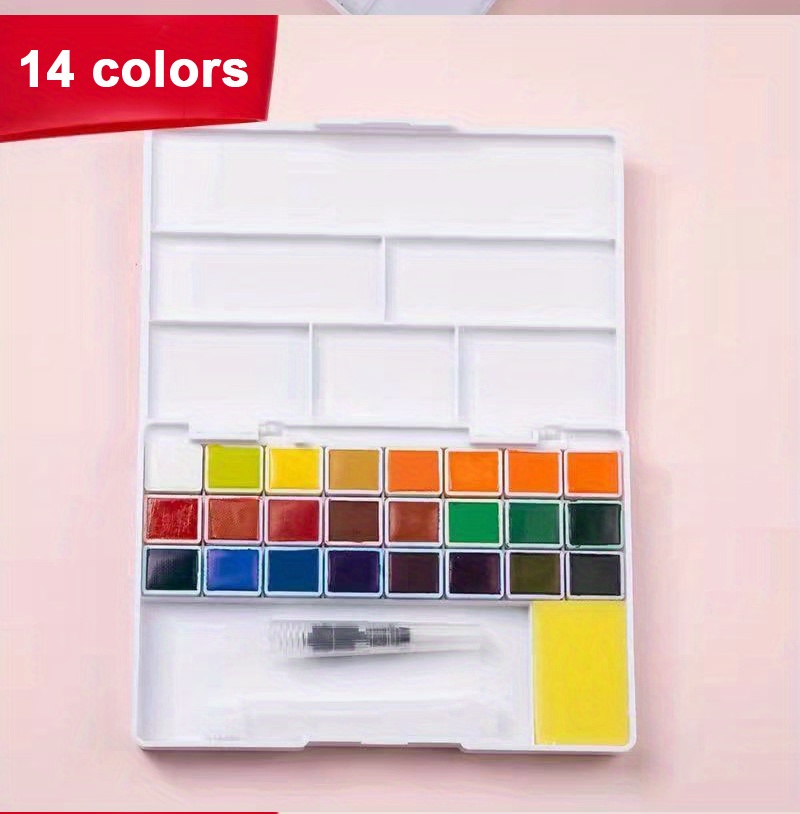 Mungyo watercolor 24 color paint set review and swatches 