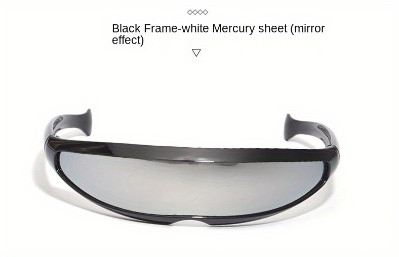 1 paio montature in argento unisex, lenti a specchio occhiali da sole a  forma di occhio di gatto a forma di alieno adatti per feste di compleanno e