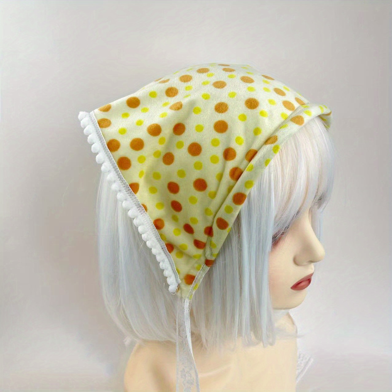 Colorful Polka Dot Print Headscarf Triangle Temu Bandana - Trendy