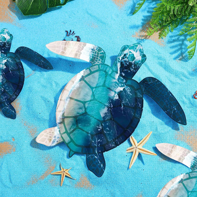 Ocean Series Art Metal Wall Decoration Sea Turtle Decorative - Temu