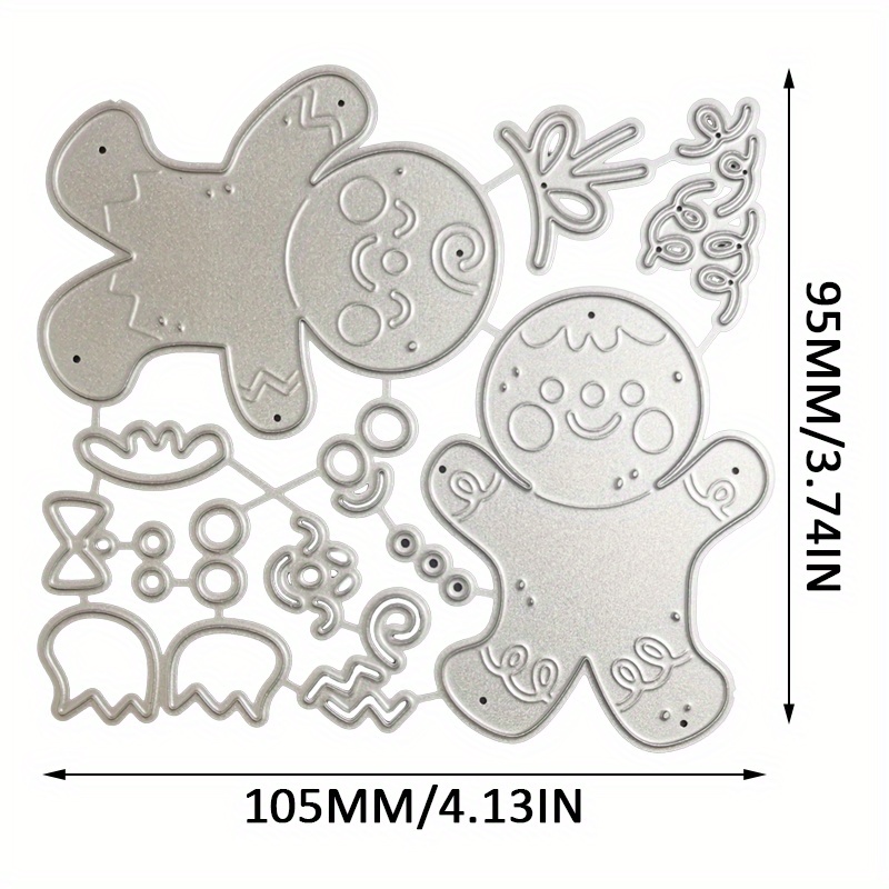 ZFPARTY Nesting Gingerbread Man Metal Cutting Dies Stencils for