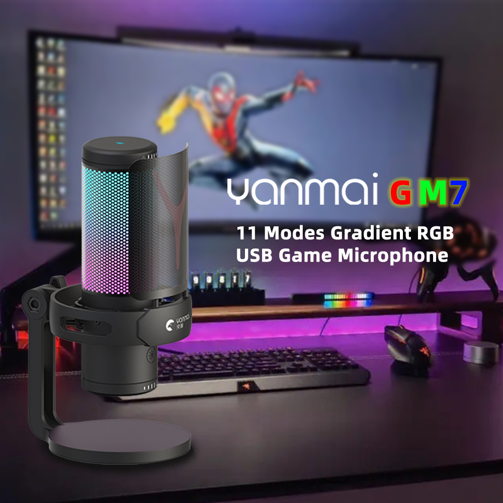Gamium - GAMIUM Rhapsody + Micro Gaming USB de Bureau RGB + Nouveau 2020 +  Qualité de Son optimale + Idéal pour Enregistrement Vocal, Streaming,  , Podcast, Chant + Compatible avec Windows