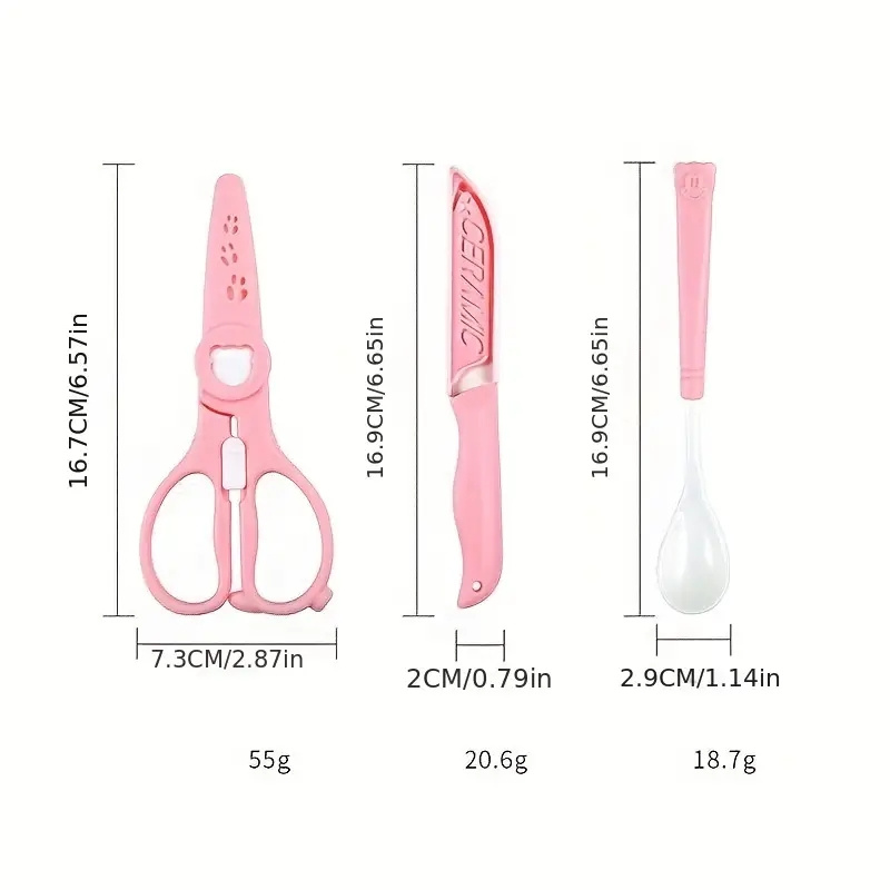 Ceramic Baby Food Scissors, Baby Food Spoons, Infant Food-grade Knives,  Full Portable Storage Boxes, And Magic Tools - Temu Germany