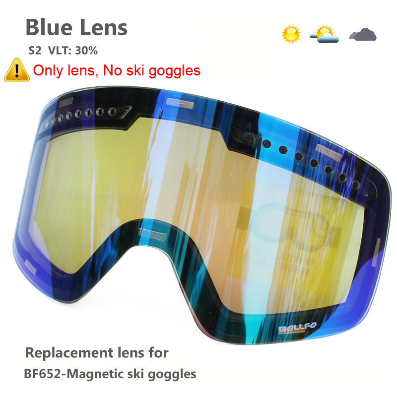 Ski Len Ski Goggles With Magnetic Double Layer Lens Skiing Anti