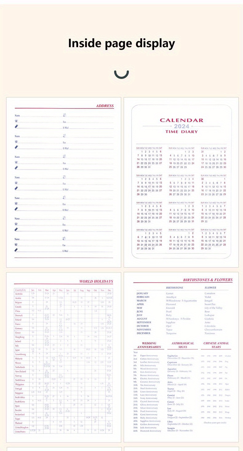2024 One page a day Schedule This Love Life Diary 365 day - Temu