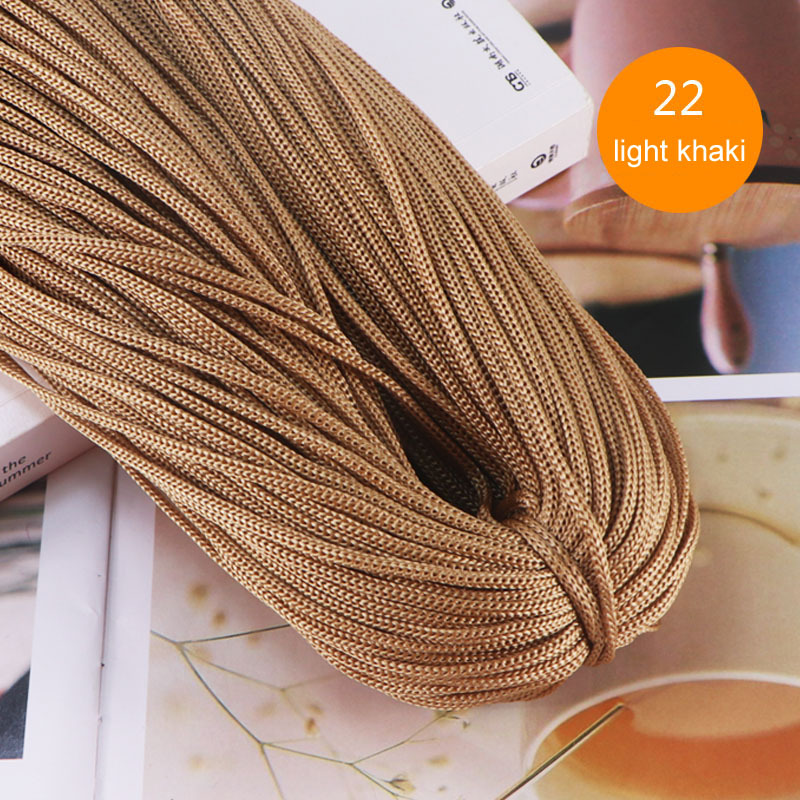1pcs 100M Hollow Ice Silk Hook Thread Yarn Trapillo para Tejer Crochet DIY  Raffia Yarn Lace Thread Cord 1mm (Color : 10)