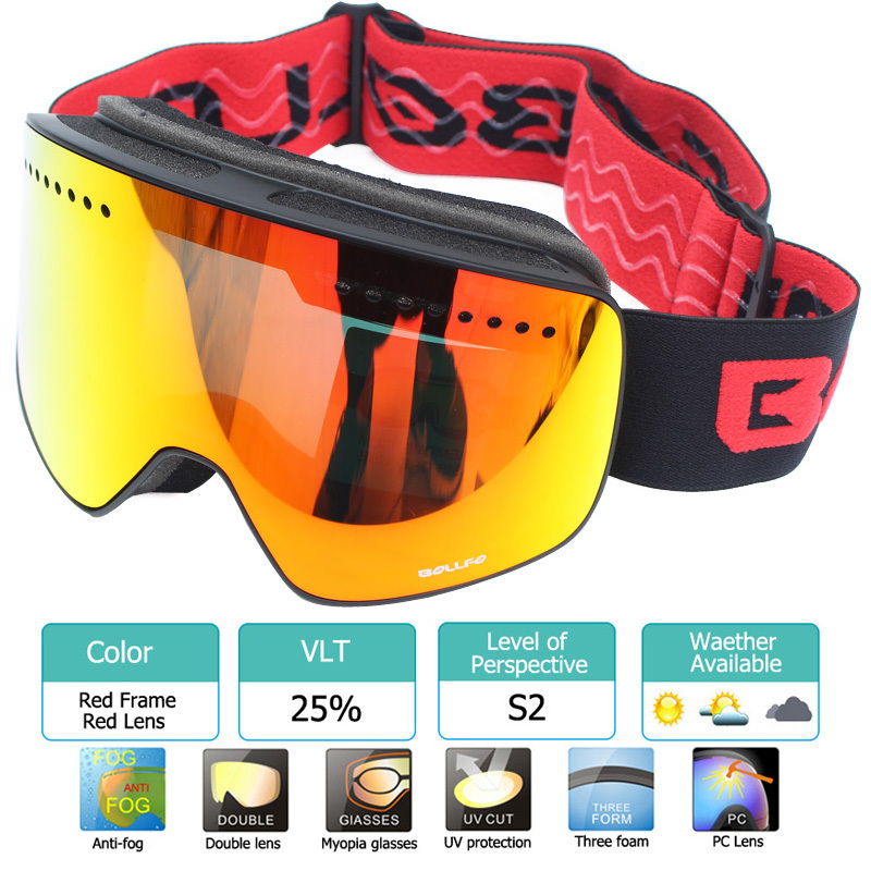 Nuovissimi occhiali da sci antiappannamento a doppio strato maschera da  motoslitta occhiali uomo donna Snowboard da neve - AliExpress