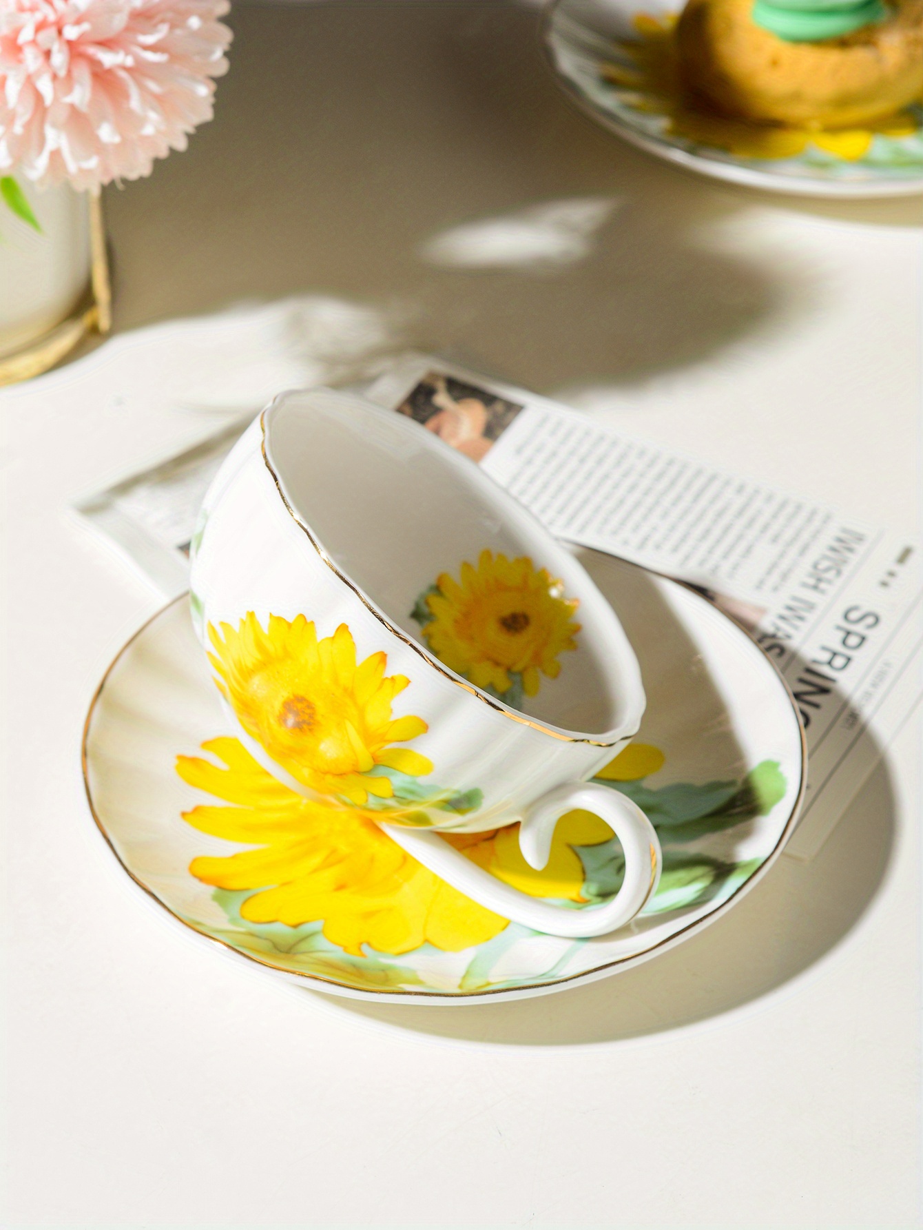 Sunflower Bloom Cup And Saucer Set