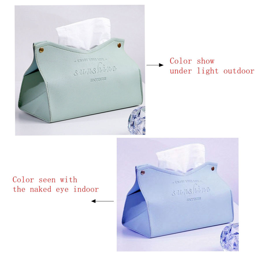 1pc Decorative Tissue Box Cover V Opening High Quality Tissue Holder Pu  Leather Tissue Storage Bag Multi Purpose Solid Color Napkin Paper Box For  Bathroom Office Bedroom Living Room Car