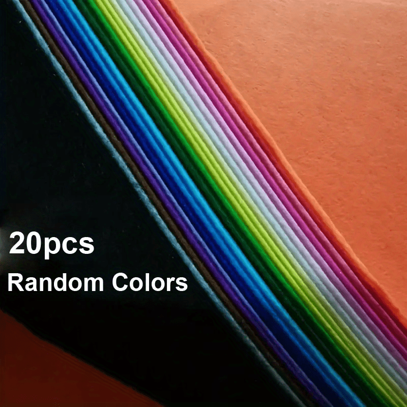 10/20/40pcs Felt Sheets Multi Color Variety Pack 15x15cm Felt Pieces Felt  Squares 1mm Thickness Soft Felt DIY Fabric Squares