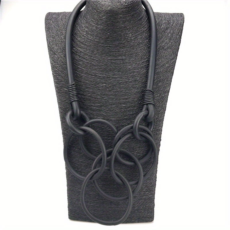 Handcrafted Long Necklace Featuring A Geometric Round Design, Gothic Style, Perfect For Women
