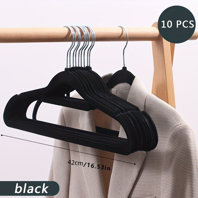 Velvet Pants Hangers Space Saving Non slip Beige - Temu