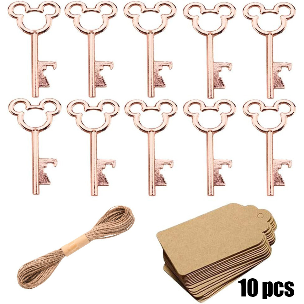 Amajoy 30PCS Misto Rame Scheletro Chiave apribottiglie con Carta