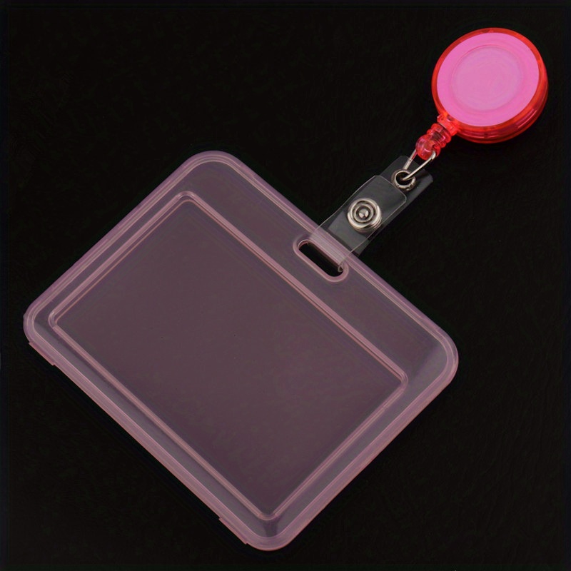 TEMU Ensemble de Cartes Transparentes, Clip de Suspension À Boucle Facile À , Pour Carte D'étudiant/enseignant, Carte-clé