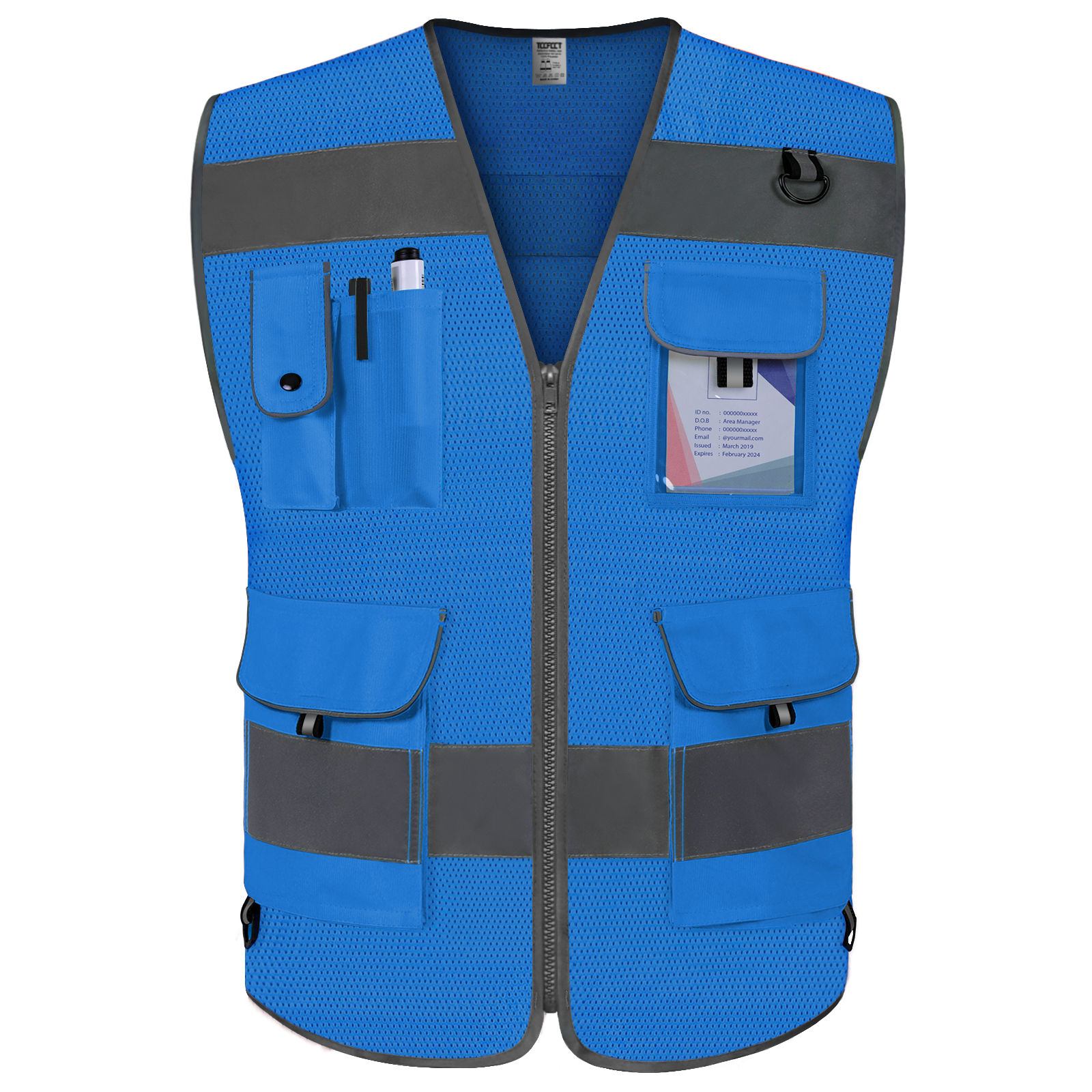 Mesh Safety Vest For Men Women 9 Pockets High - Temu