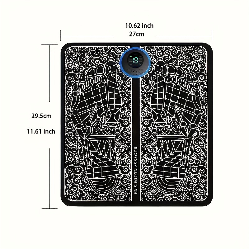 Foot Massager Pad, Electric Ems Feet Muscle Stimulator Tens Acupuncture Abs  Pulse Massage Mat - Temu