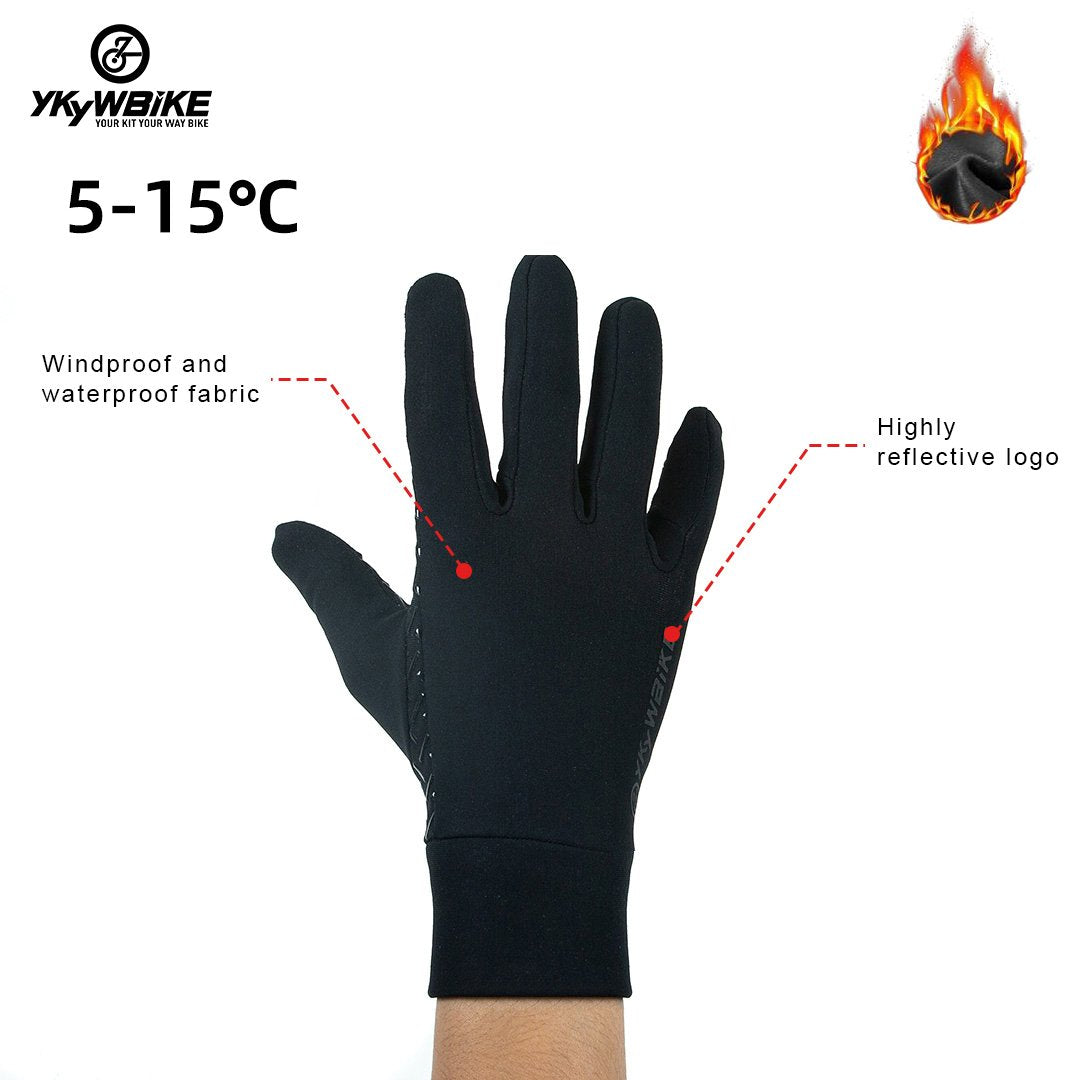 Guantes de ciclismo de invierno para hombres y mujeres, guantes de  bicicleta a prueba de viento y resistente al agua, guantes cálidos para  dedos