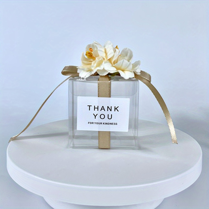 New Transparent Pvc Romantic Wedding Candy Boxes Creative - Temu