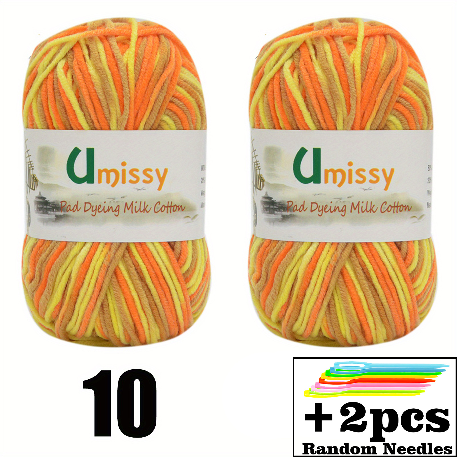 2pcs Soft Silk Fiber Cashmere Wool Yarns for Kids Eco-Friendly Dyed Baby  Yarn for Knitting Threads (Color : 2pcs 25)